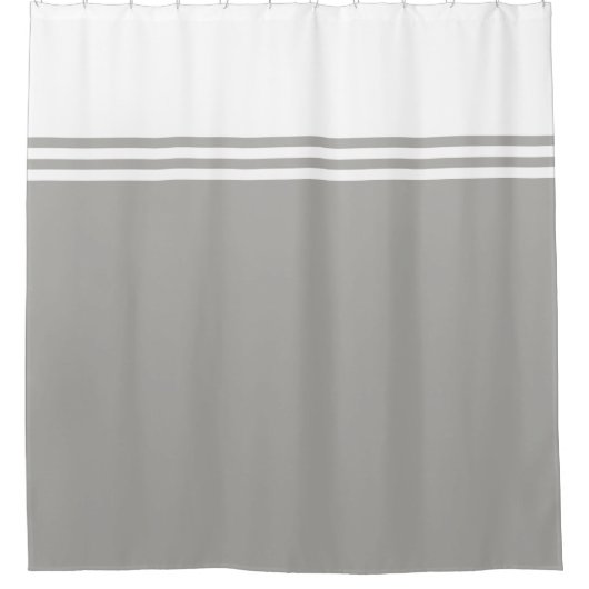 Striped, neutrale kleur douchegordijn (Voorkant)