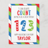 Striped Number Count - Valentijnse kaarten (Voorkant)