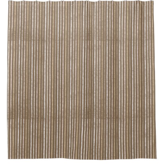 Striped Oxford Brown Shower Curtain Douchegordijn (Voorkant)