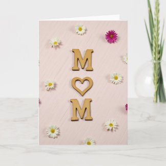Striped Pale Pink Love Card Kaart