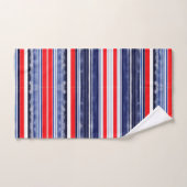 Striped Pattern, Blue, Red and White Coffee Mug (Serviette à main)