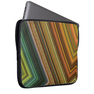 Striped Pattern Electronics Bag Laptop Sleeve