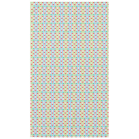 Striped pattern with hearts for Valentine's day Tafelkleed (Voorkant)