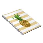 Striped Pineappellaptop Notitieboek (Rechterzijde)
