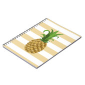 Striped Pineappellaptop Notitieboek (Linkerzijde)