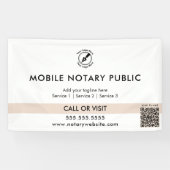 Striped Pink Notary Openbare Logo Website QR Evene Spandoek (Horizontaal)