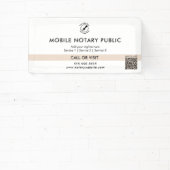 Striped Pink Notary Openbare Logo Website QR Evene Spandoek (Insitu)