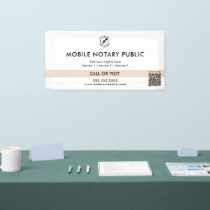 Striped Pink Notary Openbare Logo Website QR Evene Spandoek