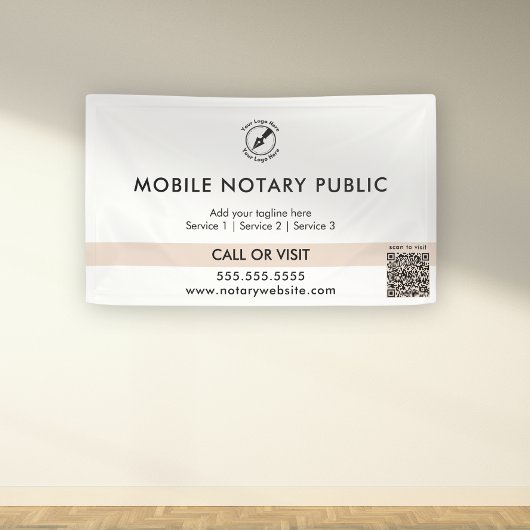 Striped Pink Notary Openbare Logo Website QR Evene Spandoek