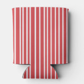 Striped Red & White Bow Script Bachelorette Blikjeskoeler (Achterkant)