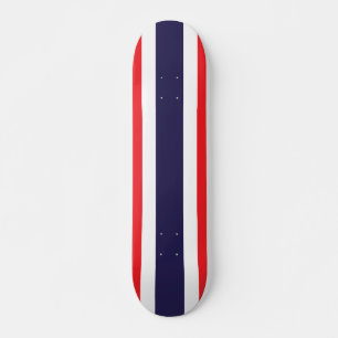  Striped Red, White, en Blauw Skateboard