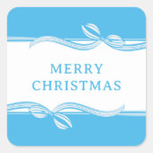 Striped Ribbon Square Sticker (Voorkant)