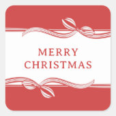 Striped Ribbon Vierkante Sticker (Voorkant)