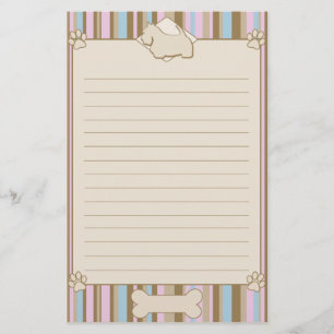 Striped Scottish Terrier Stationery Briefpapier