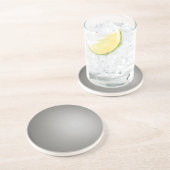 Striped Silver Borhed Aluminium Zandsteen Onderzetter (Zijkant)