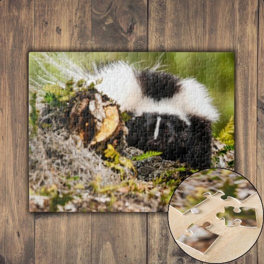 Striped Skunk Fern Log Legpuzzel