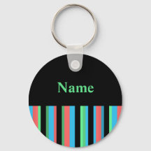  striped Sleutelhanger Sjabloon - Groene tekst