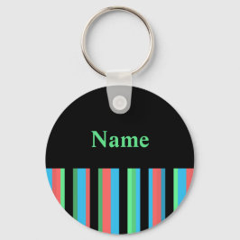 striped Sleutelhanger Sjabloon - Groene tekst