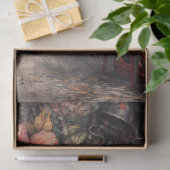 Striped Stockings Ruby Red Heels Skull Poster Tissuepapier (Geschenk)