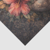 Striped Stockings Ruby Red Heels Skull Poster Tissuepapier (Detail)