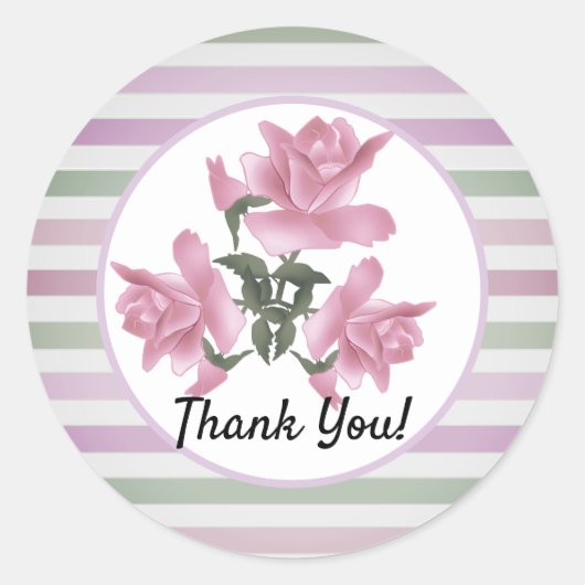 Striped subtiele, klassieke ronde sticker pap (Voorkant)