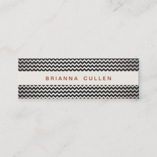 Striped Trendy Chevron Elegant Mode and Beauty Mini Visitekaartje