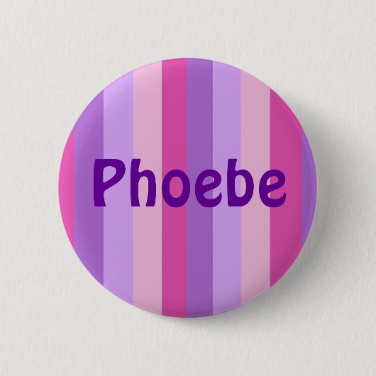 Striped Violet en Magenta Ronde Button 5,7 Cm (Voorkant)