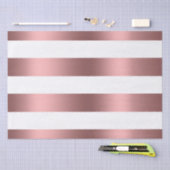 Striped White en Roos Gold Tissuepapier (Craft)
