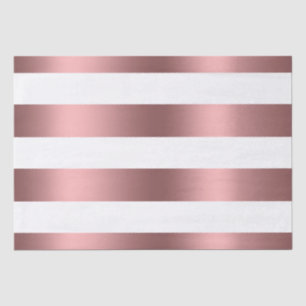 Striped White en Roos Gold Tissuepapier