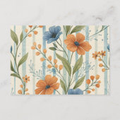 Striped Wildflower Diapper Raffle Informatiekaartje (Achterkant)