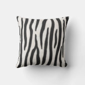 Striped.Zebra Fur Realistic Exotic Animal Print Kussen (Achterkant)