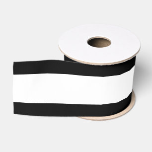 Striped (zwart-wit) grosgrain lint