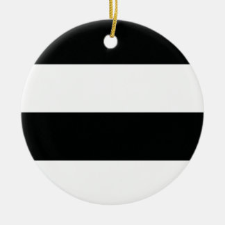 Striped (zwart-wit) | Horizontaal)  Keramisch Ornament