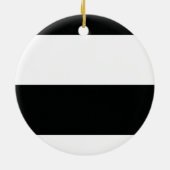 Striped (zwart-wit) | Horizontaal)  Keramisch Ornament (Achterkant)