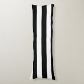 Striped (zwart-wit) | Horizontaal)  Lichaamskussen (Voorkant Verticaal)
