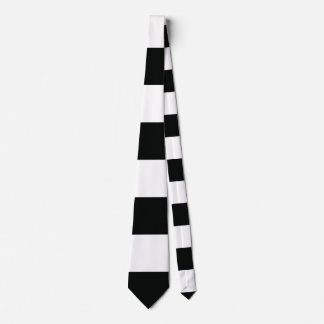 Striped (zwart-wit) | Horizontaal) Stropdas