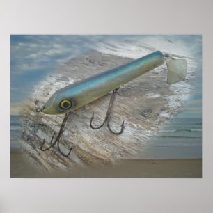 Striper Xpert Surf Slapper Antiek Vist Lure de Poster