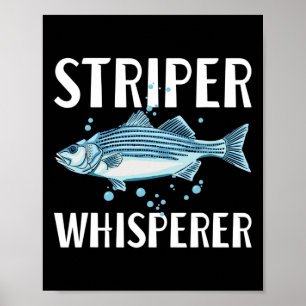 Striperfluisteraar Visser Visverzorger Visliefhebb Poster