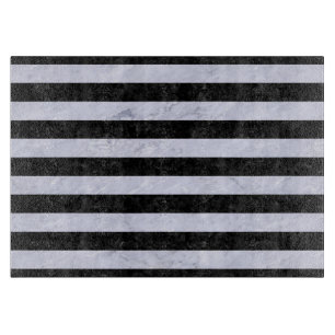 STRIPES2 ZWARTE MARBLE & WITTE MARBLE SNIJPLANK