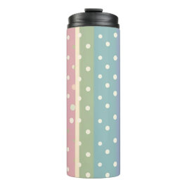 Stripes and Polka Dots Pastel Shades Thermosbeker