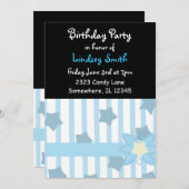 Stripes and Stars Anniversaire Invitation (Devant / Derrière)