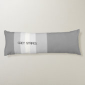 Stripes and Words on Grey Gradient Lichaamskussen (Achterkant)