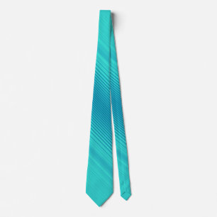Stripes - Aqua Turquoise Cyan Blue Stropdas