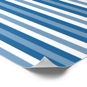 Stripes Background Blue en White Poster (Hoek)