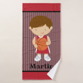 Stripes Basketball Boys Kinder Aangepast handdoek (Badhanddoek)