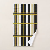 Stripes Black White, Gold Bath-handdoekset Bad Handdoek (Handdoek)