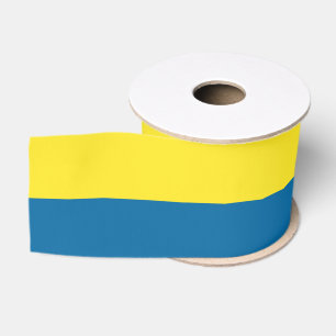 Stripes Blauw en geel Grosgrain Lint