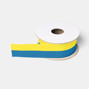 Stripes Blauw en geel Grosgrain Lint