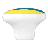 Stripes | Blauw & Geel |  Keramische Knop (Zijkant)