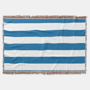 Stripes Blauw & Wit Deken
